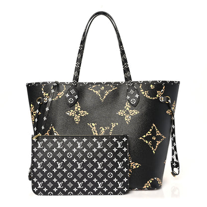 Louis Vuitton Monogram Giant Jungle Neverfull MM Black 3 of 10