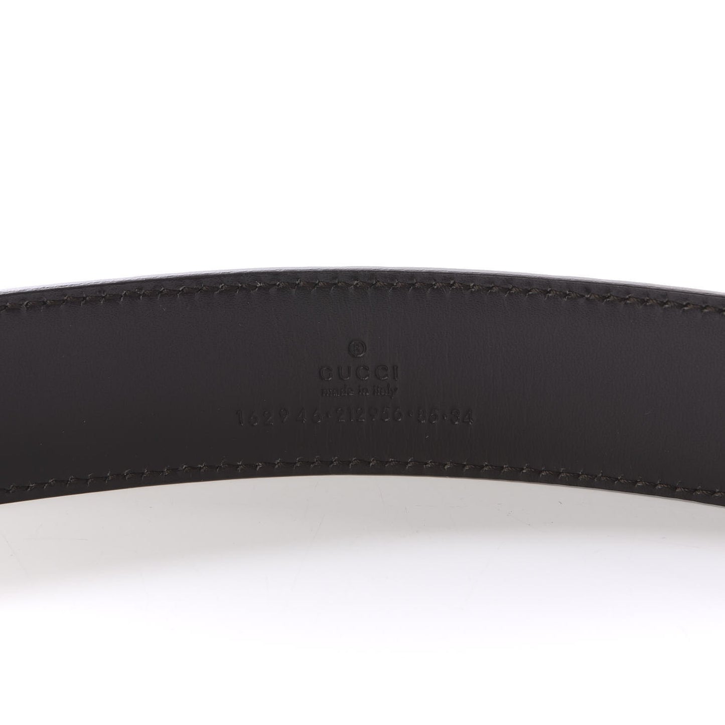 Guccissima Signature Belt 85 34 Dark Brown