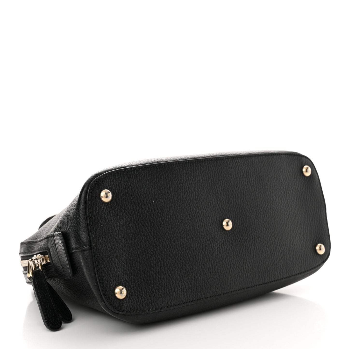 Dollar Calfskin Dome Bag Black