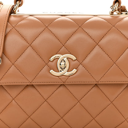 Chanel Lambskin Quilted Small Trendy CC Flap Dual Handle Bag Camel 8 of 12