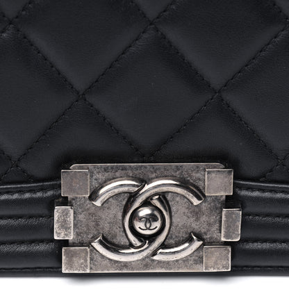 Chanel Calfskin Quilted Medium Boy Flap Black 15 of 16