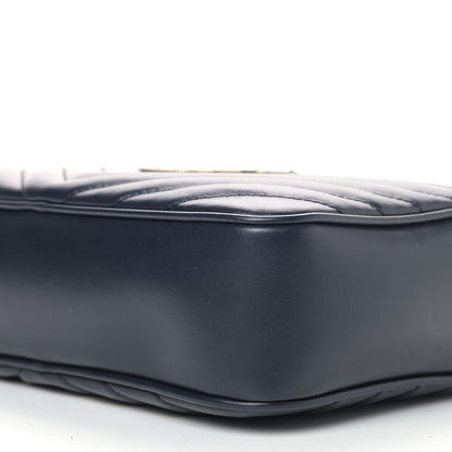 Saint Laurent Calfskin Matelasse Monogram Lou Camera Bag Navy 8 of 9