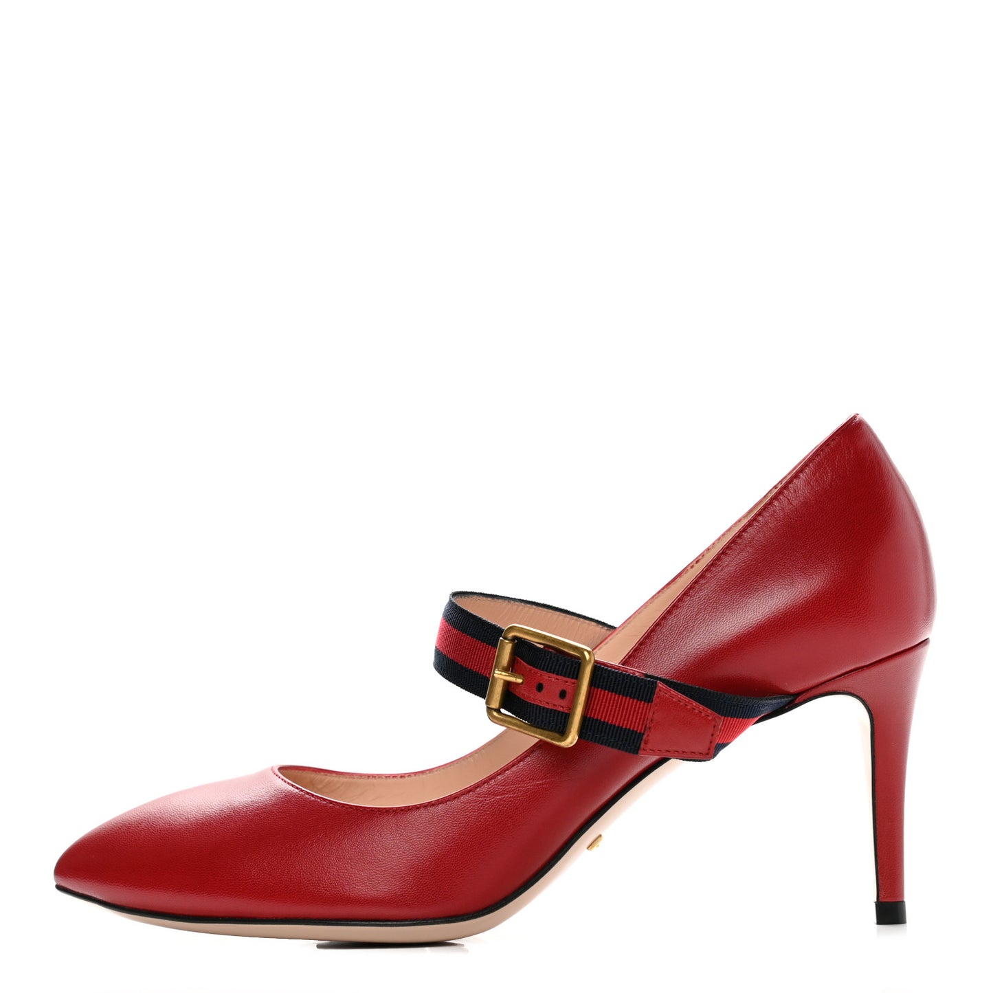 Malaga Kid Sylvie Web Mid Heel Pumps 37.5 Hibiscus Red