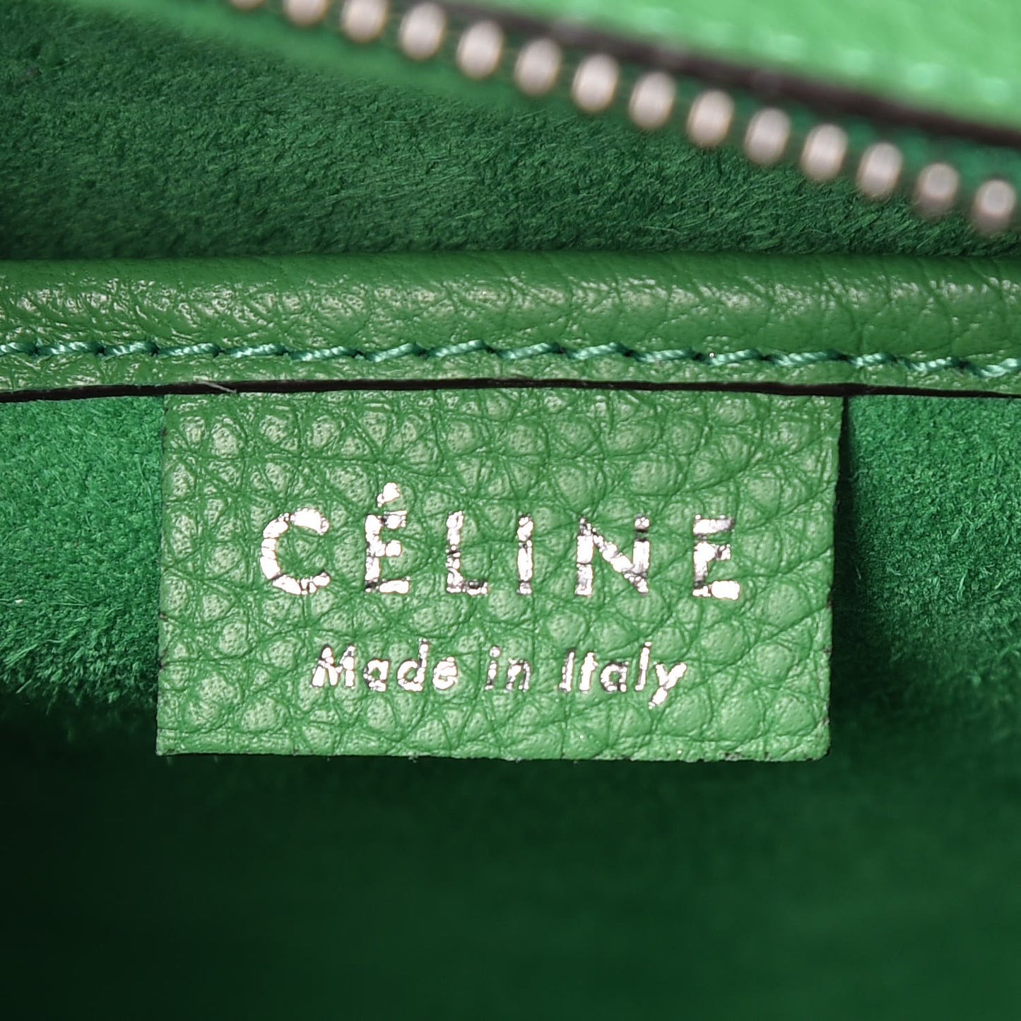 Drummed Calfskin Nano Luggage Mint