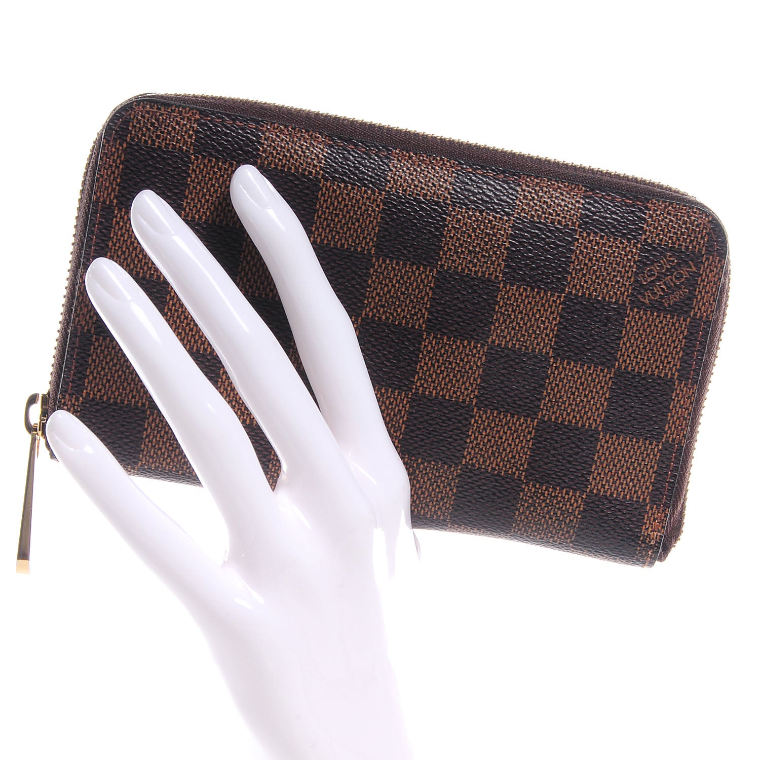 Louis Vuitton Damier Ebene Zippy Compact Wallet 2 of 8