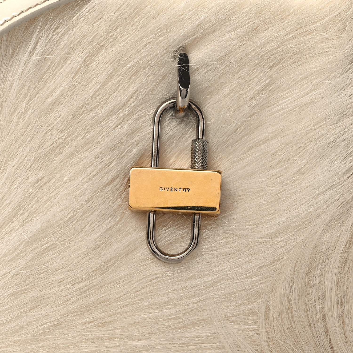 Givenchy Faux Fur XS Lock Antigona Shoulder Bag White 8 of 12