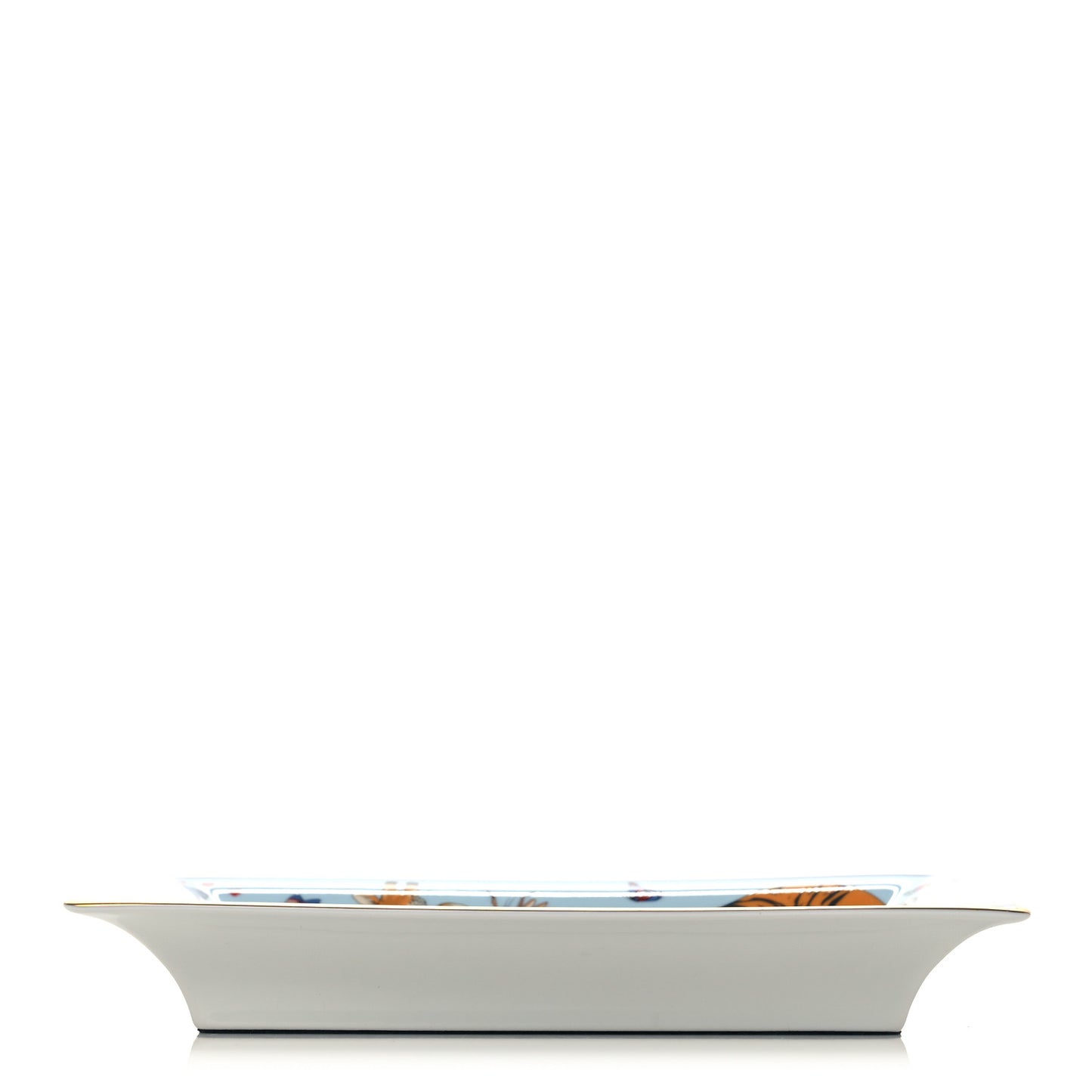 Porcelain Hermes Story Change Tray Bleu Gris