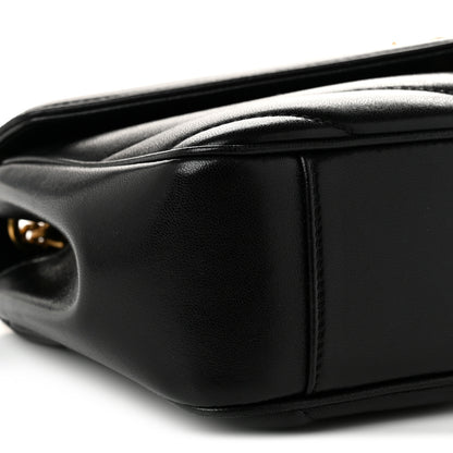 Saint Laurent Lambskin Chevron Quilted Small Loulou Black 10 of 12