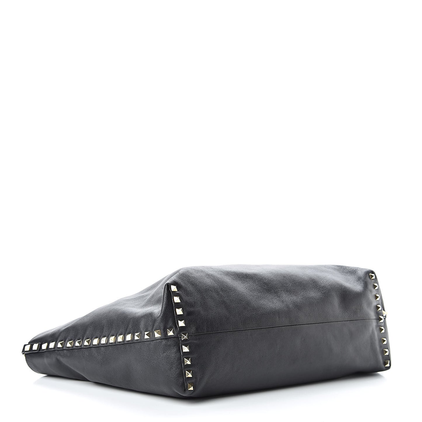 Vitello Rockstud Crossbody Tote Black