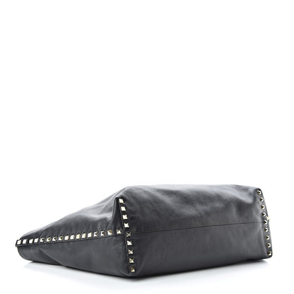 Valentino Garavani Vitello Rockstud Crossbody Tote Black 5 of 15