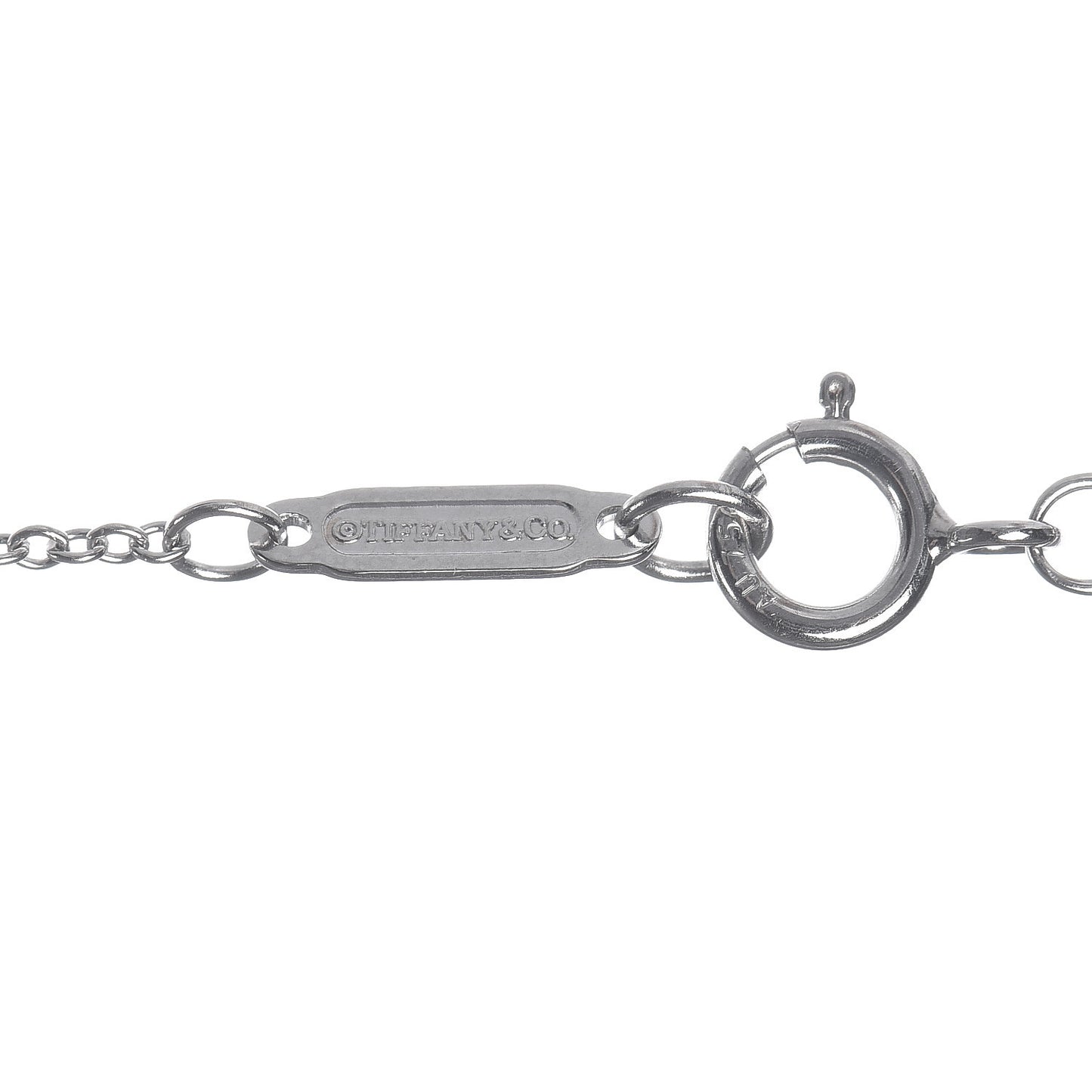 18K White Gold Diamond Fleur De Lis Key Pendant Necklace