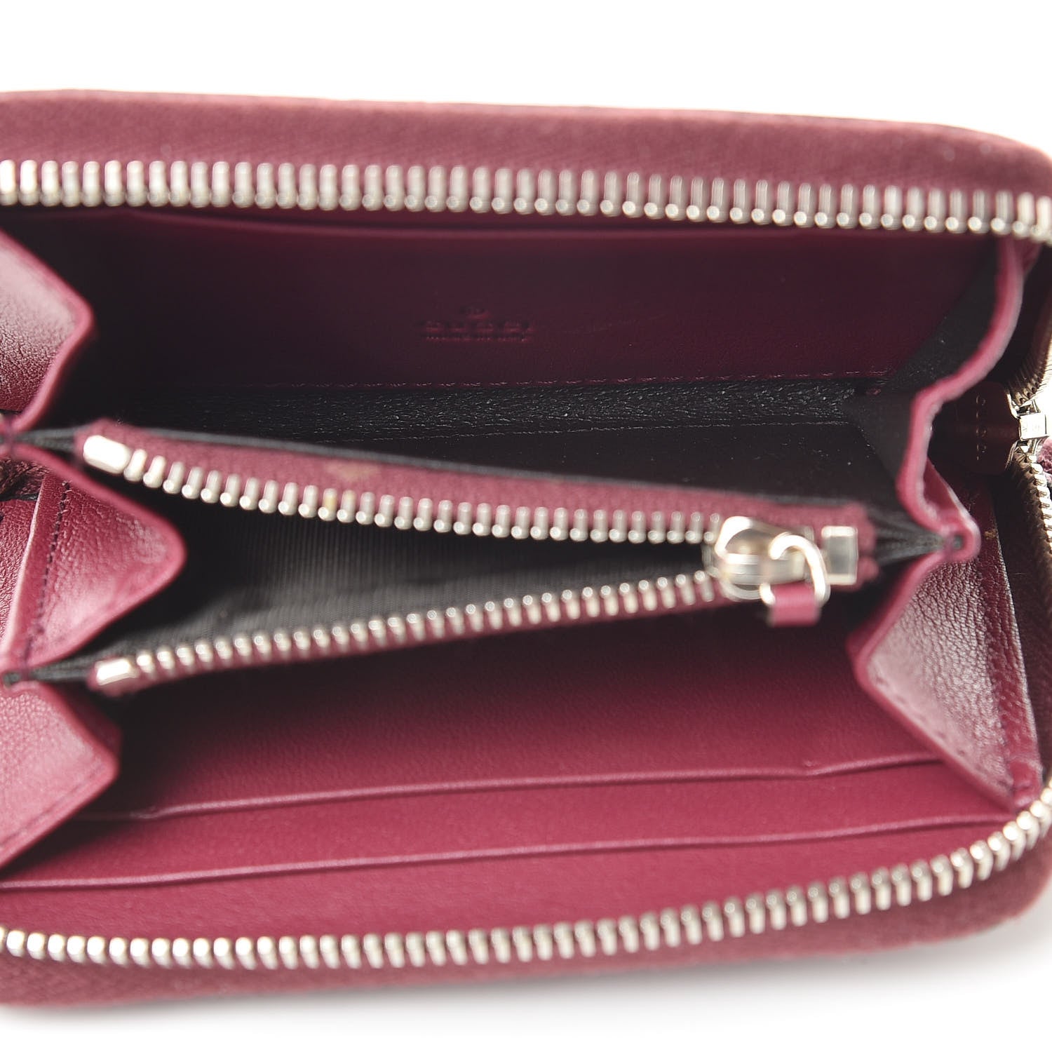 Gucci Crocodile Zip Around Card Case Cherry Gloss 5 of 16