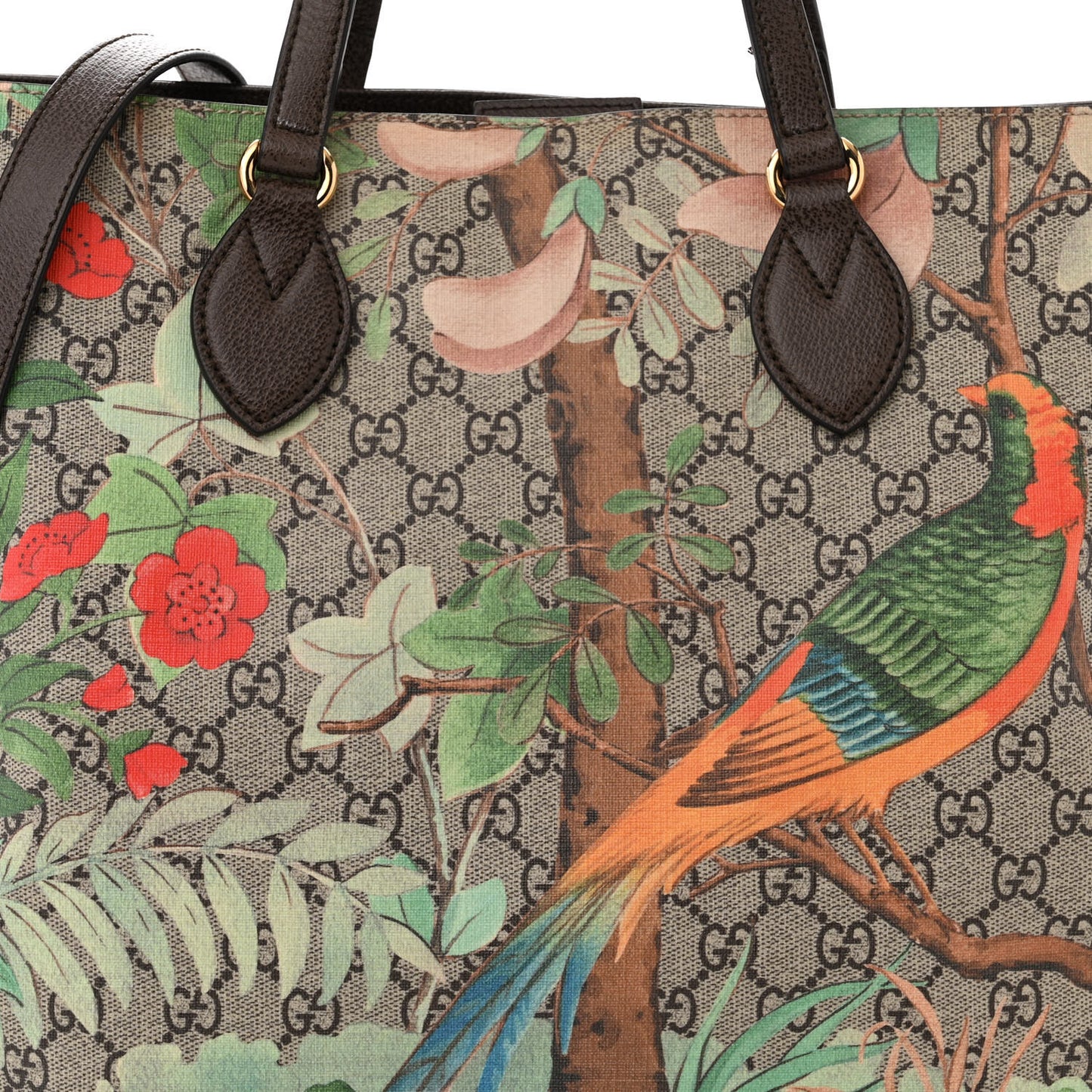 Soft GG Supreme Monogram Tian Medium Crossbody Tote Beige Multicolor New Acero