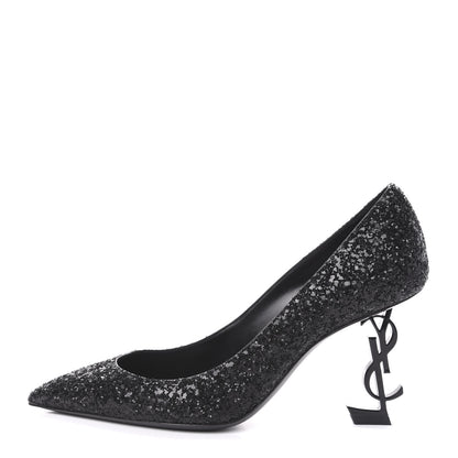 Saint Laurent Glitter Opyum 85 Pumps 37.5 Black 1 of 9