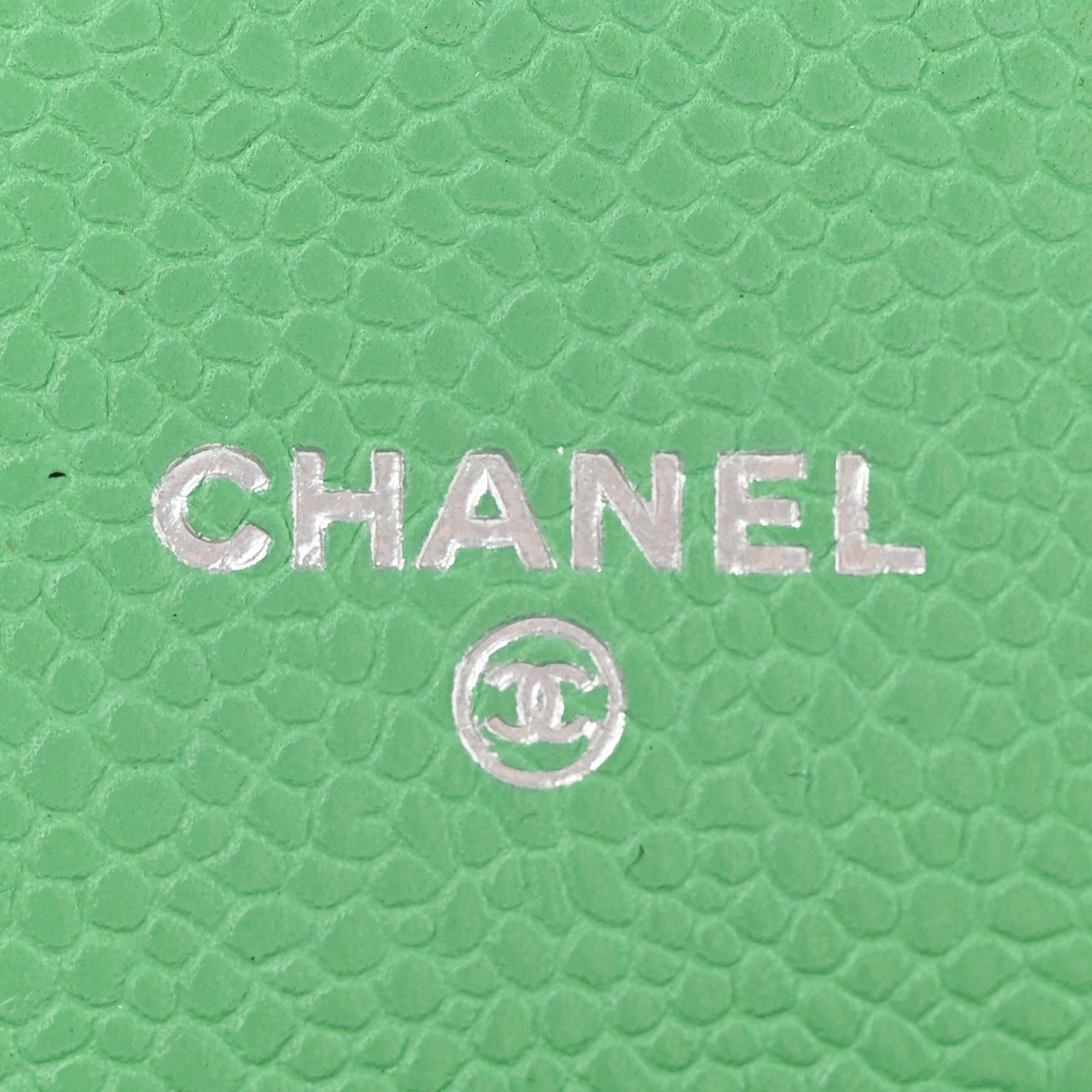 Chanel Caviar Chevron Quilted Flap Card Holder Green 6 of 9