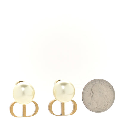 Christian Dior Metal Pearl Tribales Earrings Gold 2 of 5