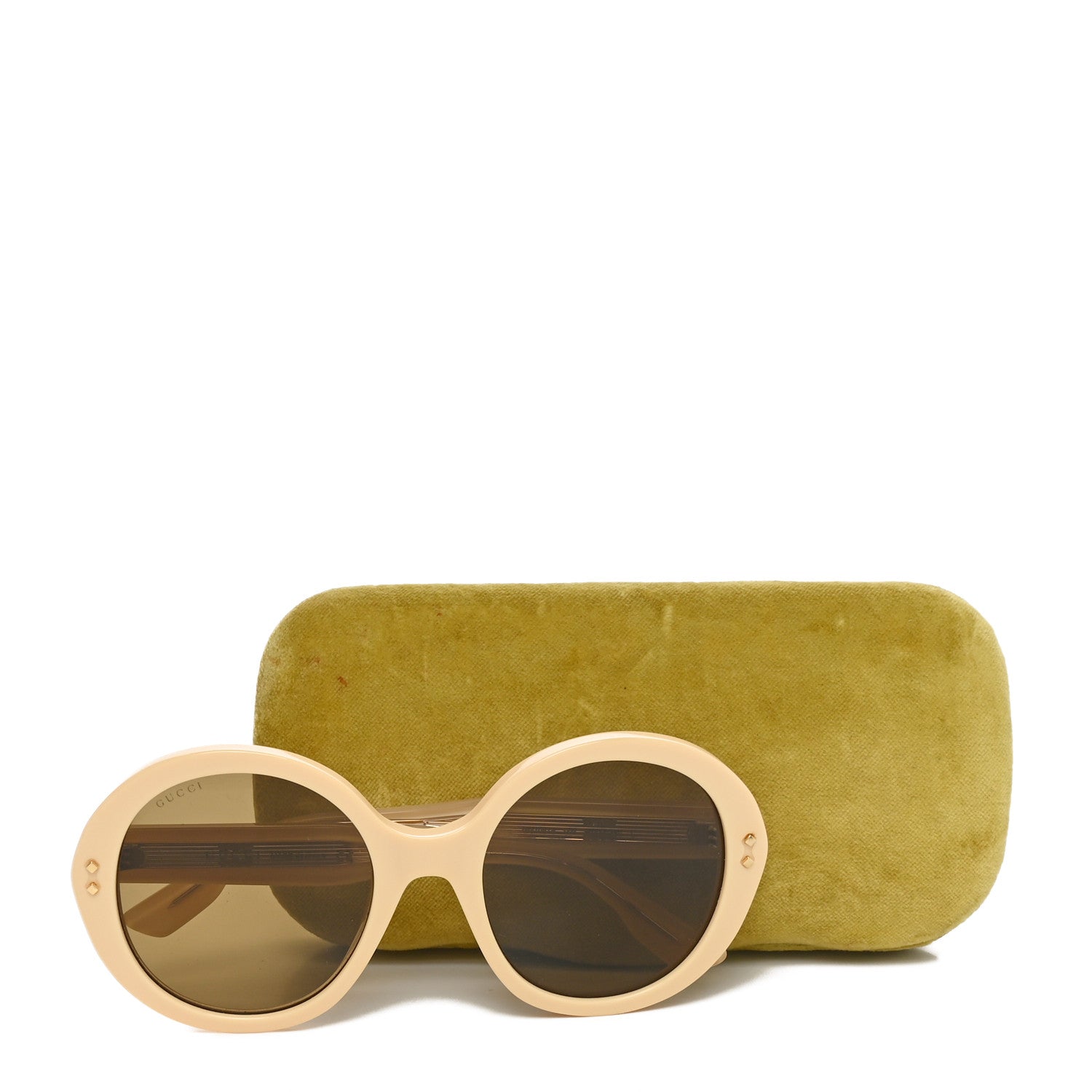 Gucci Acetate Round Sunglasses GG1081S Ivory 7 of 7