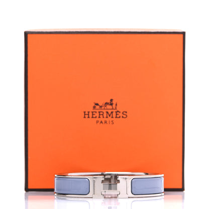 Hermes Enamel Narrow Clic Clac H Bracelet PM Bleu Lin 7 of 7