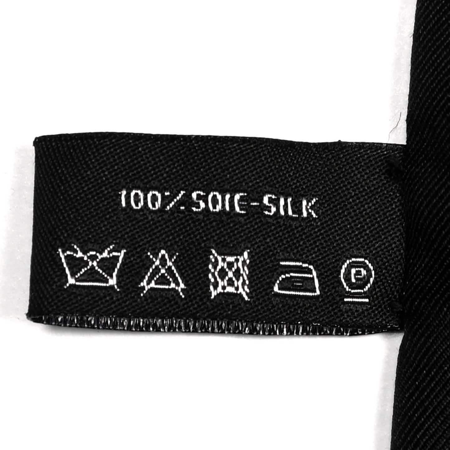 Silk CC Twilly Hair Tie Ivory Black