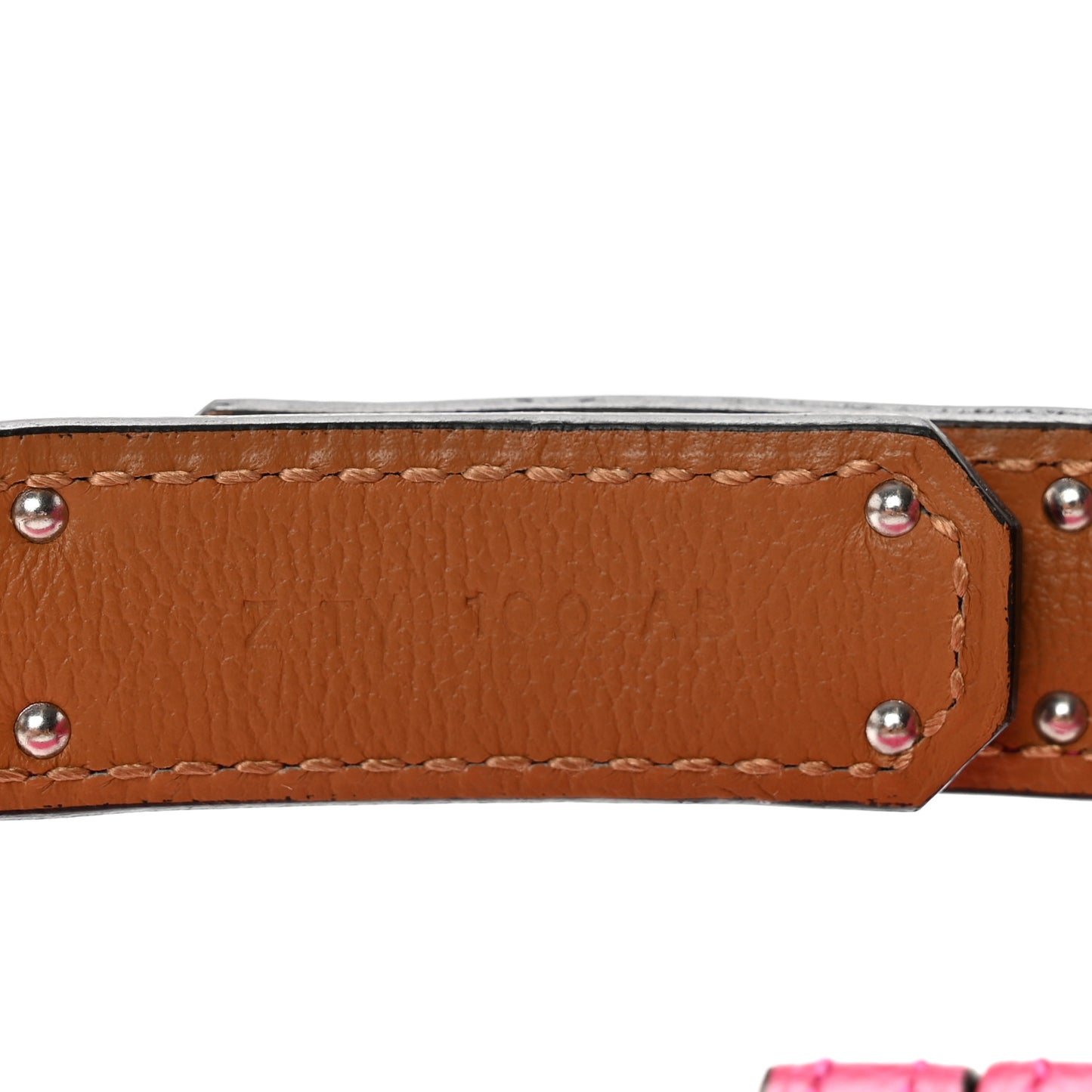 Epsom Kelly Pocket Belt Rose Mexico
