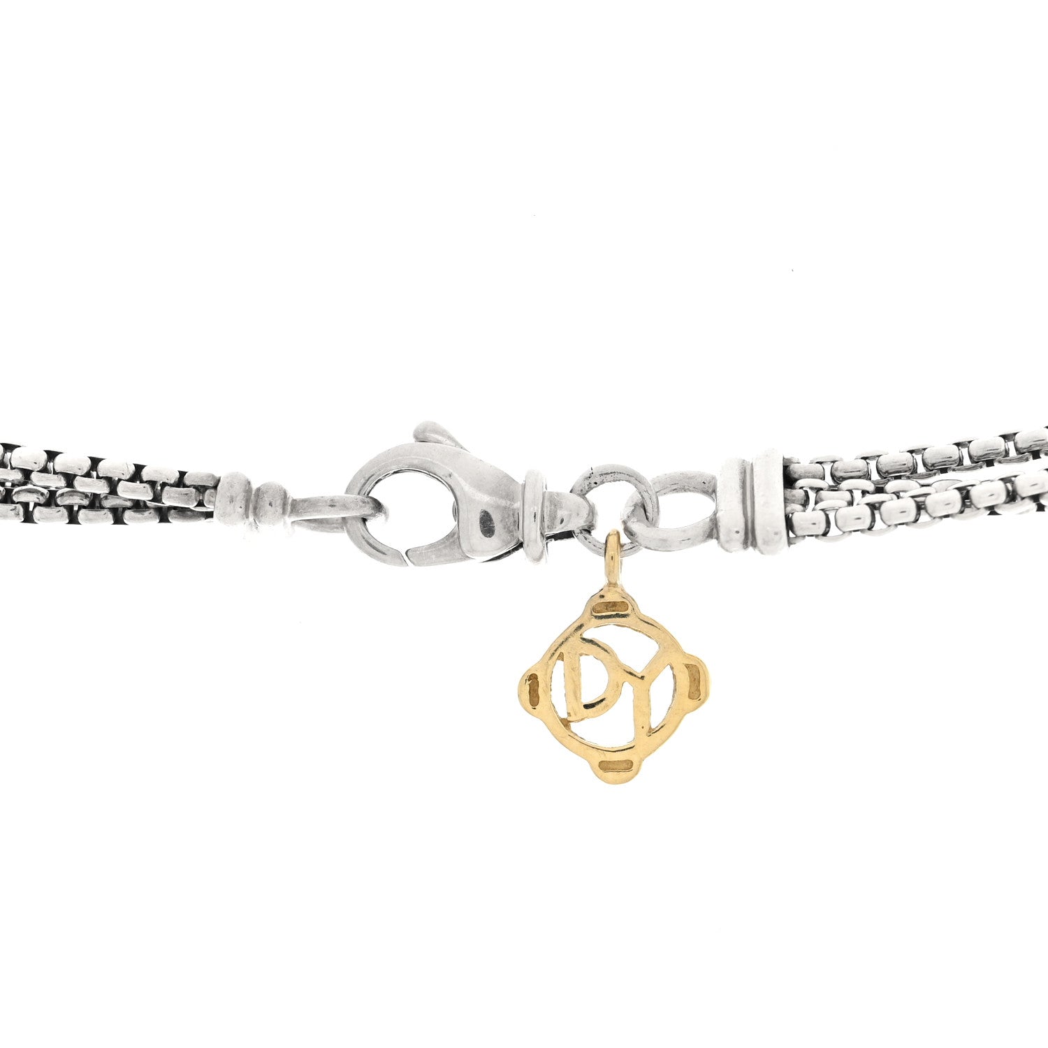 David Yurman Sterling Silver 18K Yellow Gold Lariat Waterfall Necklace 4 of 4