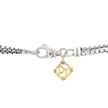 David Yurman Sterling Silver 18K Yellow Gold Lariat Waterfall Necklace 4 of 4