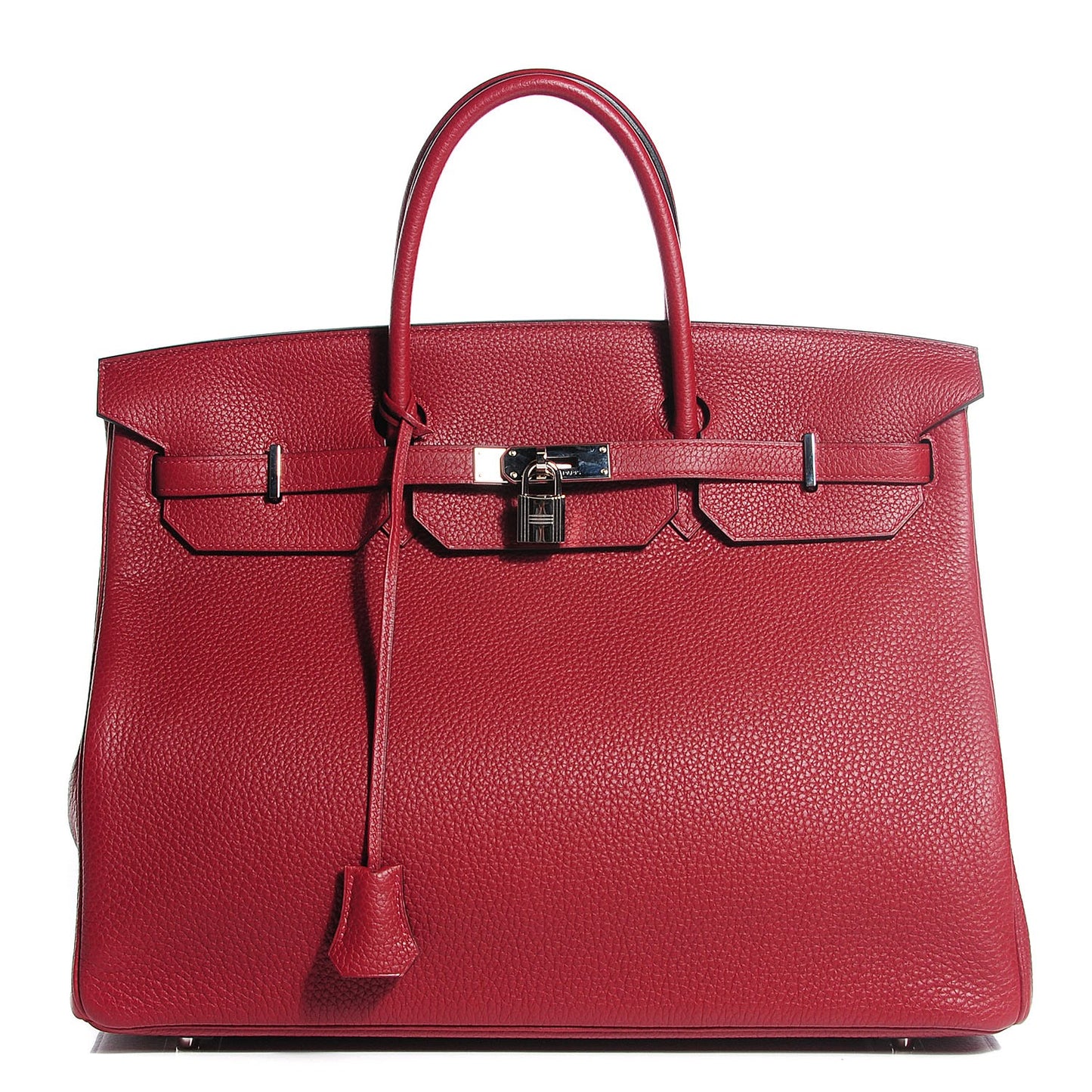 Taurillon Clemence Birkin 40 Rouge Garance