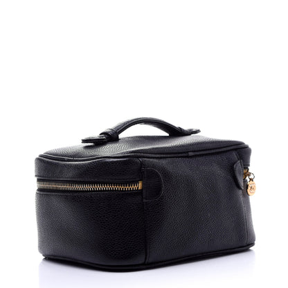 Chanel Caviar CC Vanity Cosmetic Case Black 3 of 10