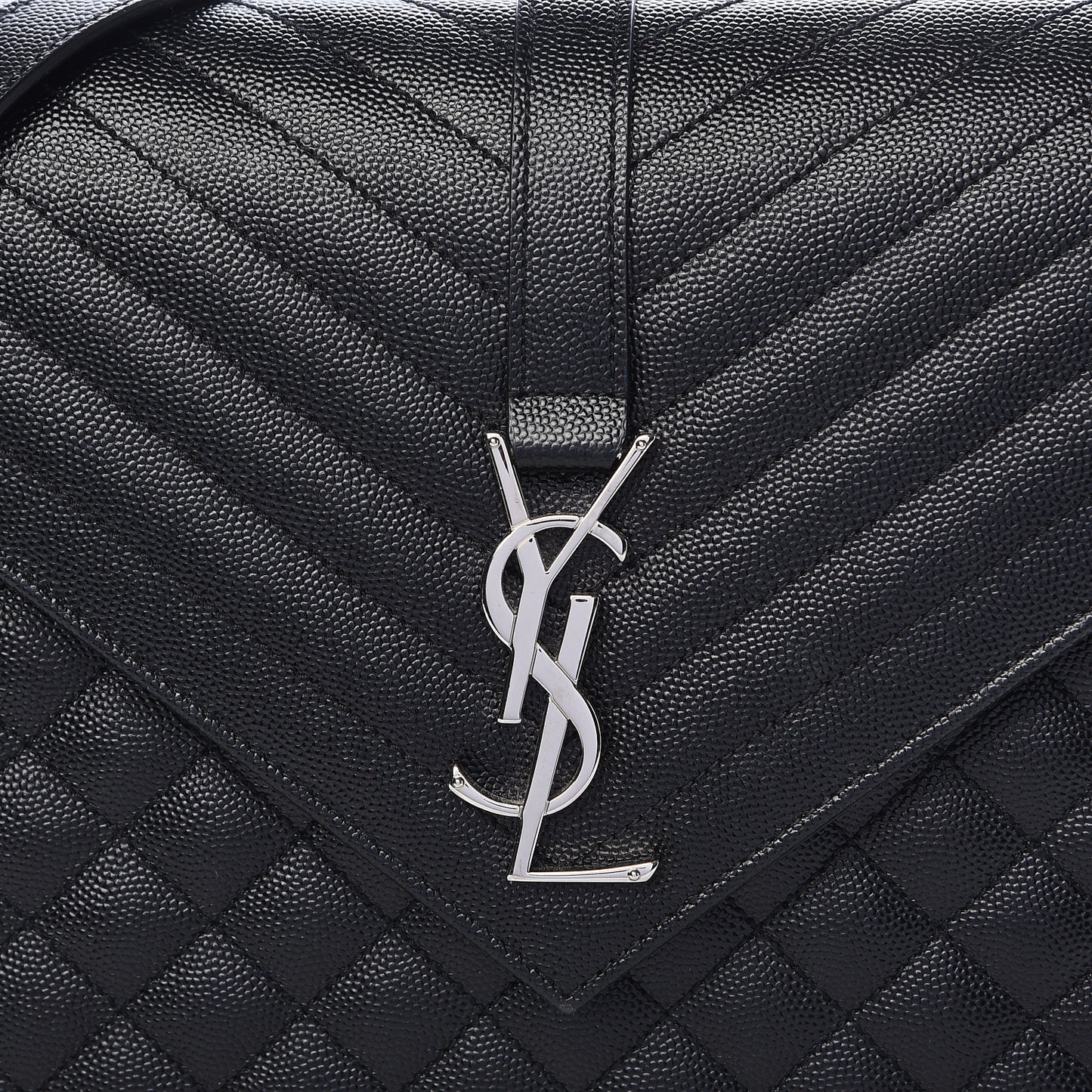 Grain De Poudre Large Tri-Quilt Monogram Satchel Black