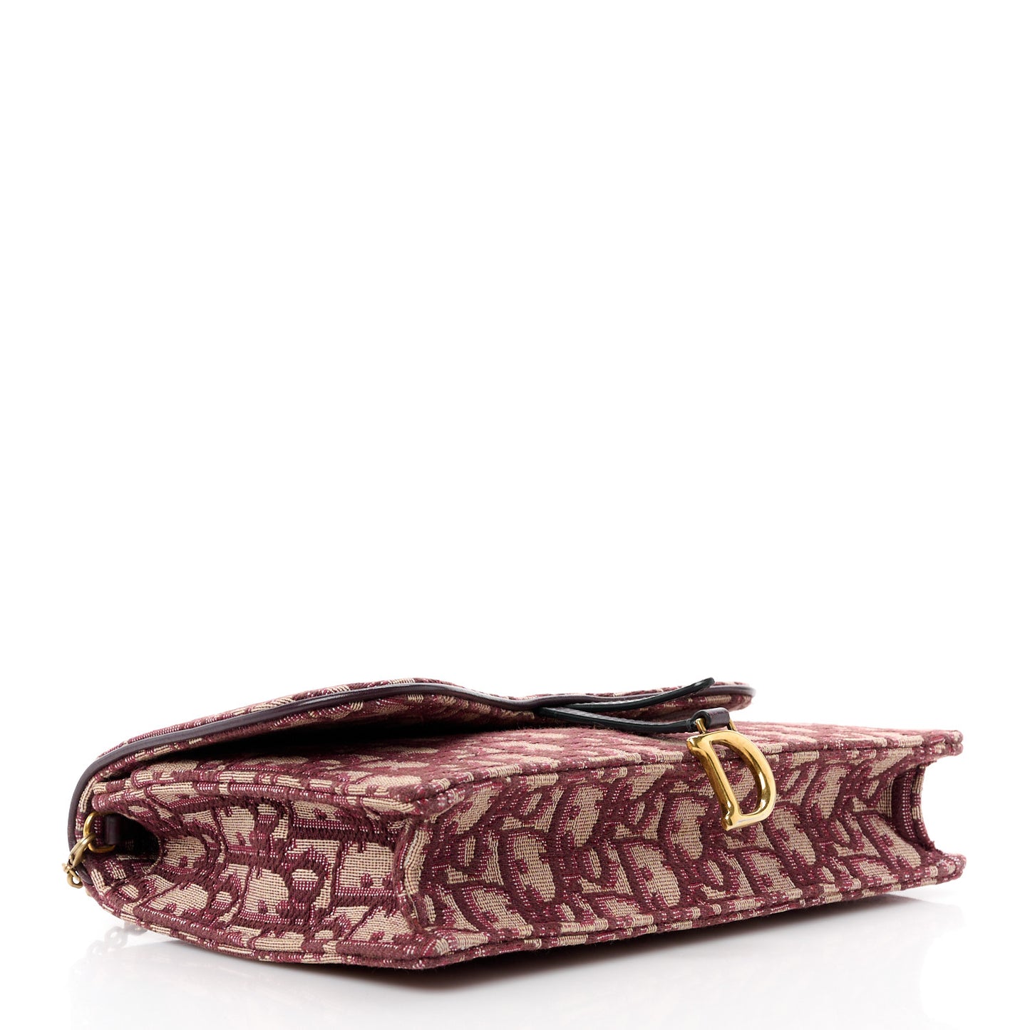Oblique Saddle Chain Pouch Burgundy
