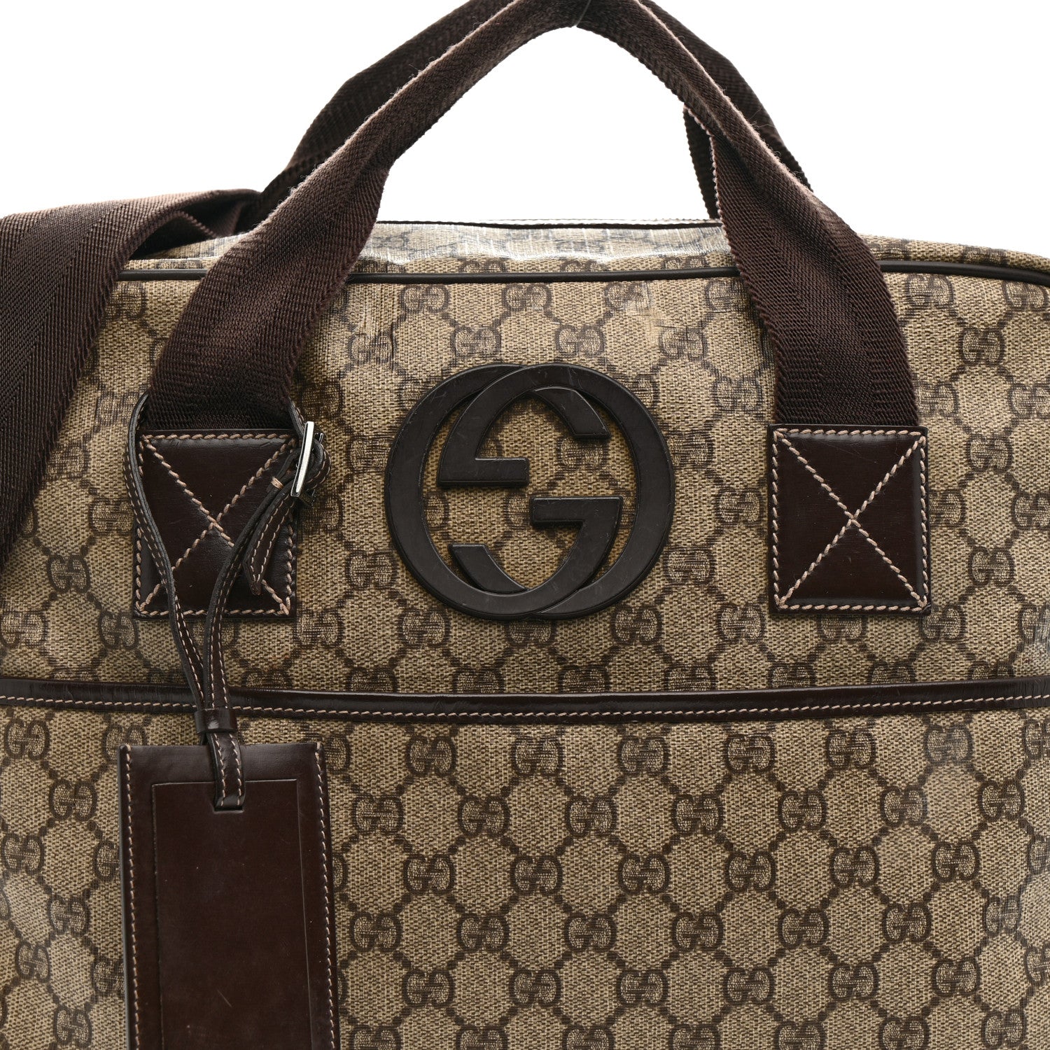 Gucci GG Plus Monogram Interlocking G Briefcase Brown 1824979