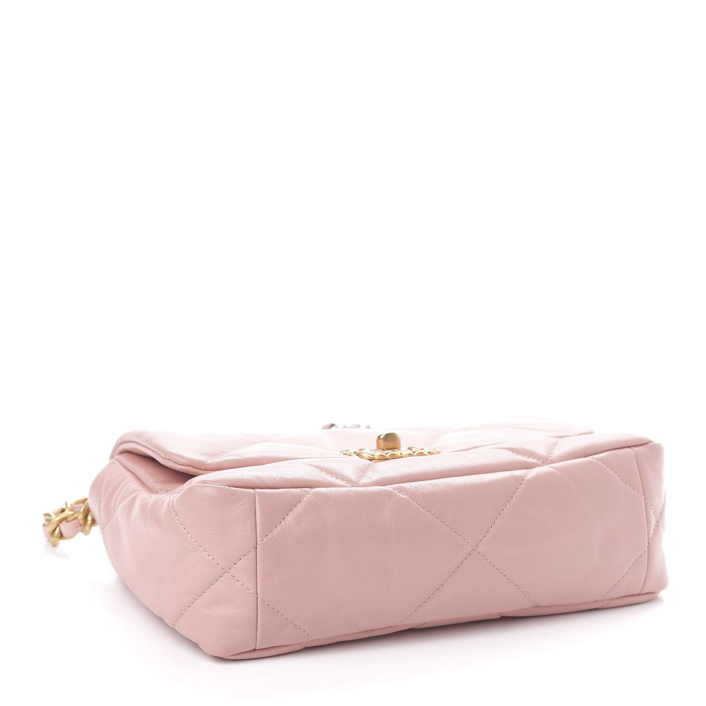 Goatskin Quilted Medium 19 Flap Light Pink