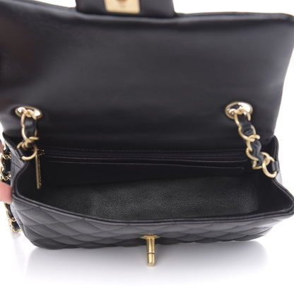 Chanel Lambskin Quilted Mini Rectangular Flap Black 5 of 12