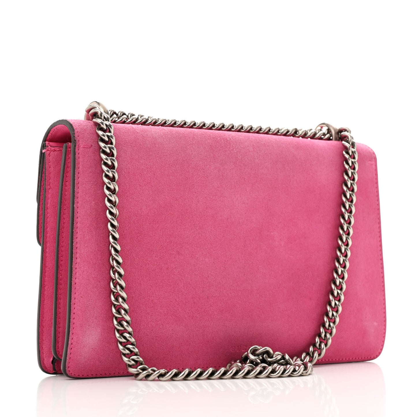 Suede Cudu Vitello Velvet Small Dionysus Shoulder Bag Pink Tropical Flower