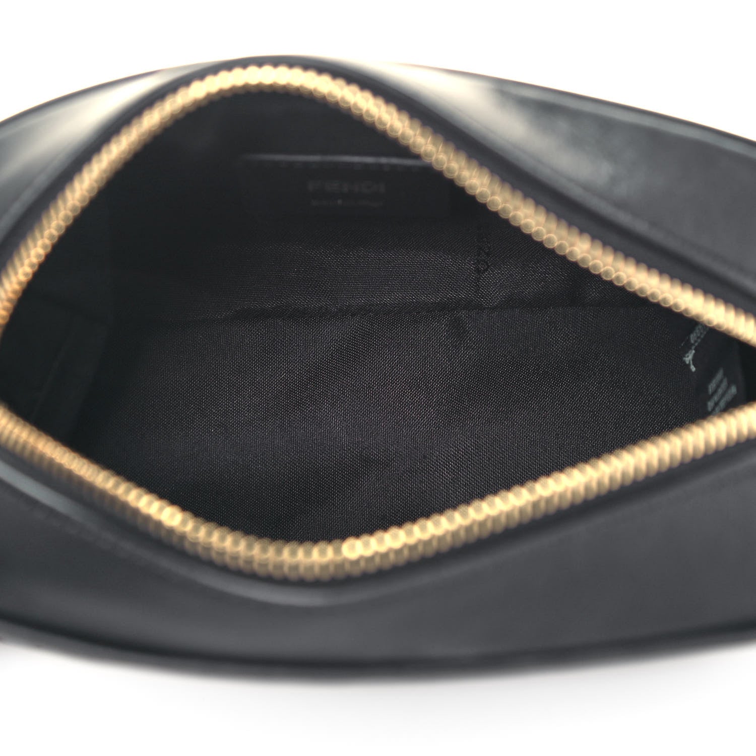 Fendi Vitello Century Bi-Color FF 1974 Embossed Mini Camera Case Maya Black 4 of 8
