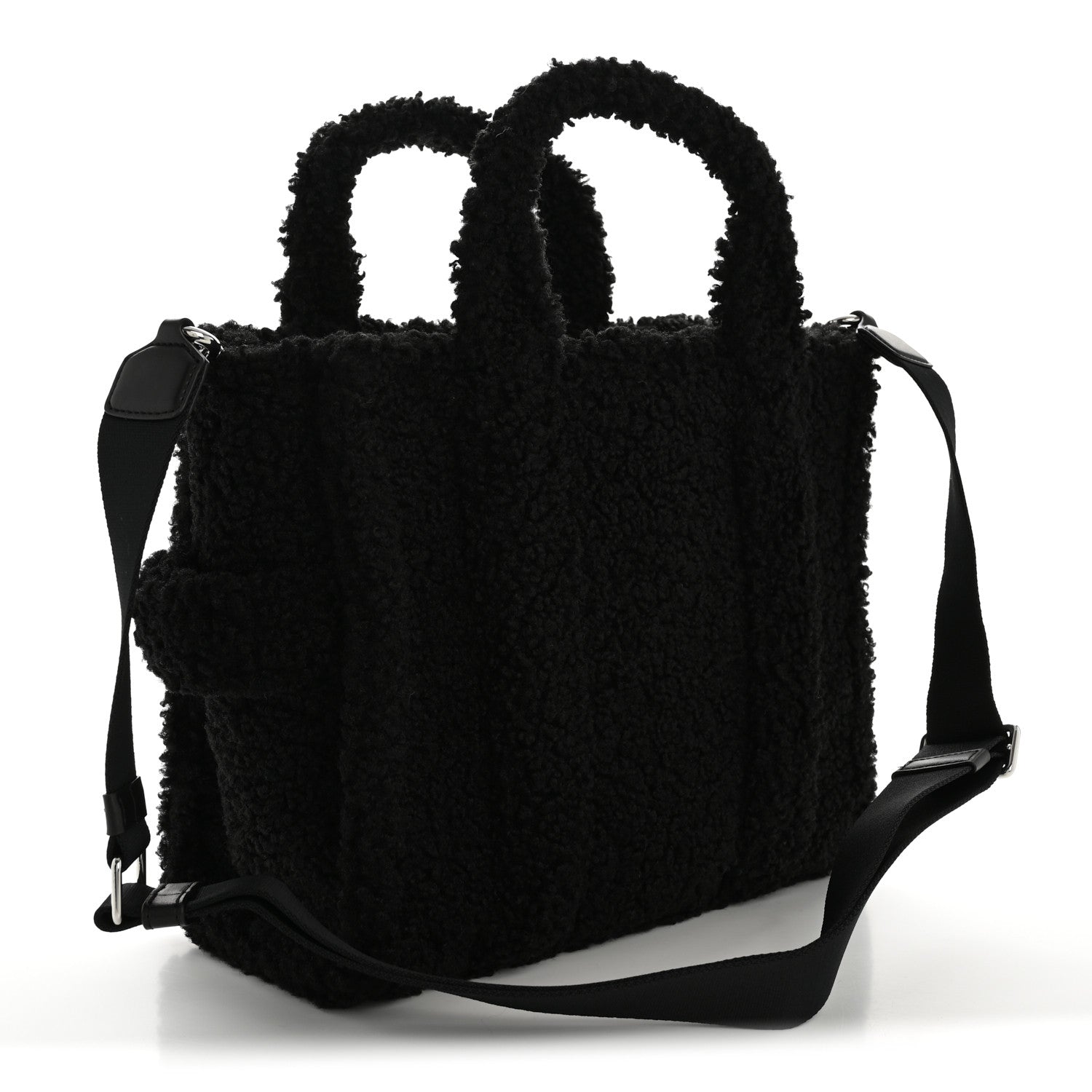 Marc Jacobs Polyester Cotton Medium The Teddy Traveler Tote Bag Black 3 of 9
