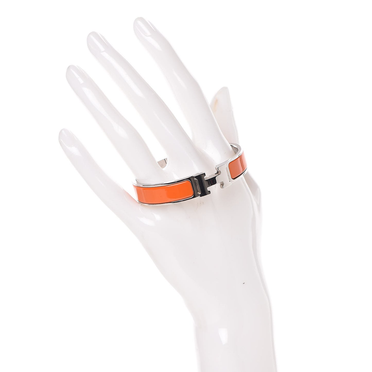 Enamel Narrow Clic Clac H Bracelet PM Orange