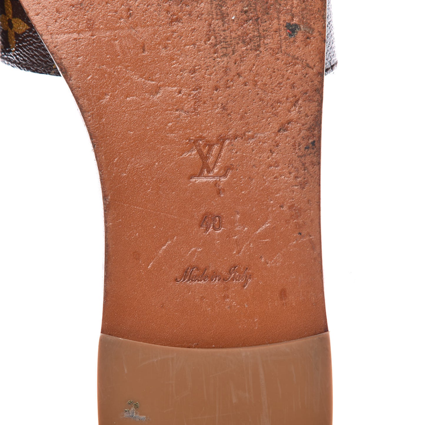 Patent Monogram Lock It Flat Mules 40 Black White
