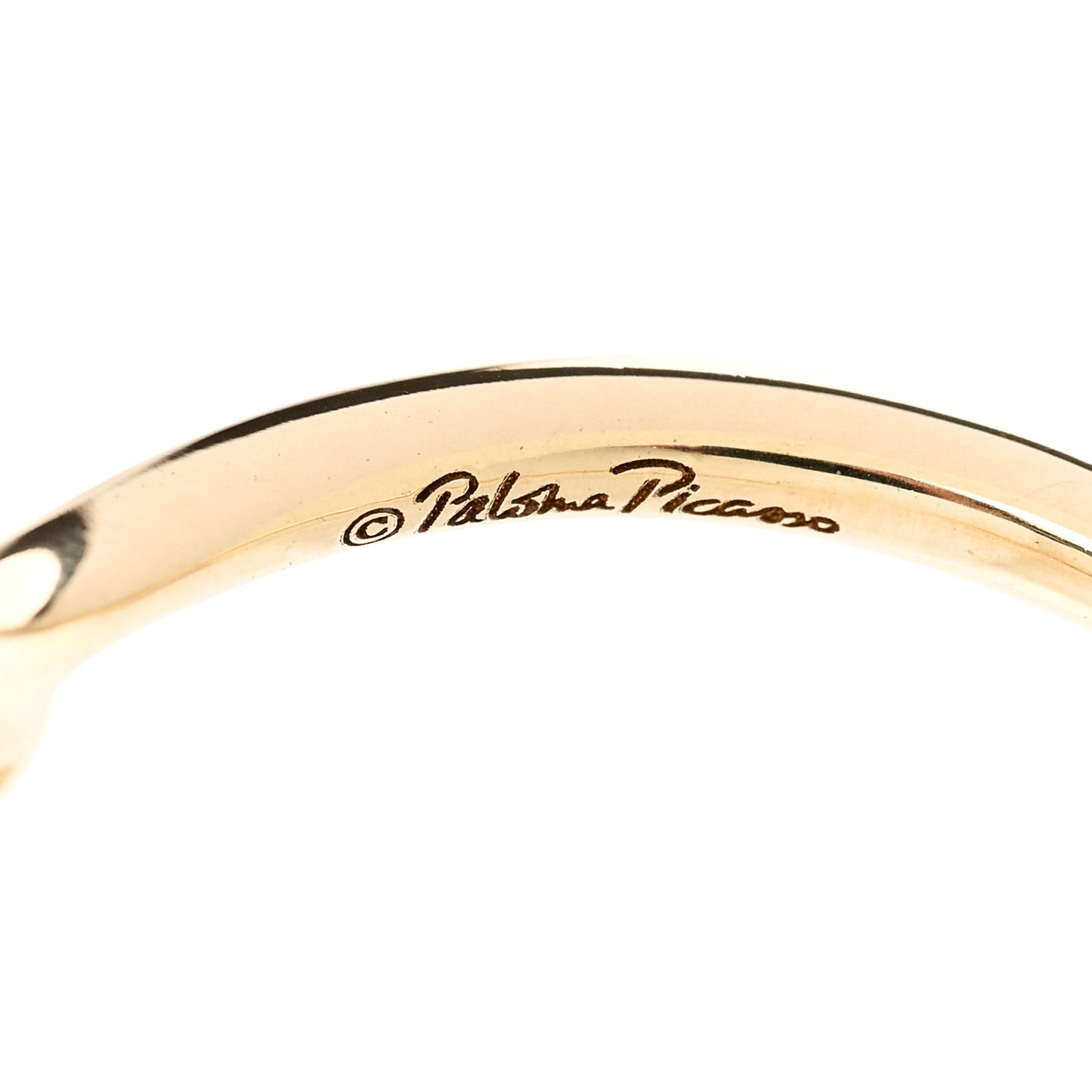 18K Yellow Gold Mini Paloma's Graffiti Love Ring 52 6