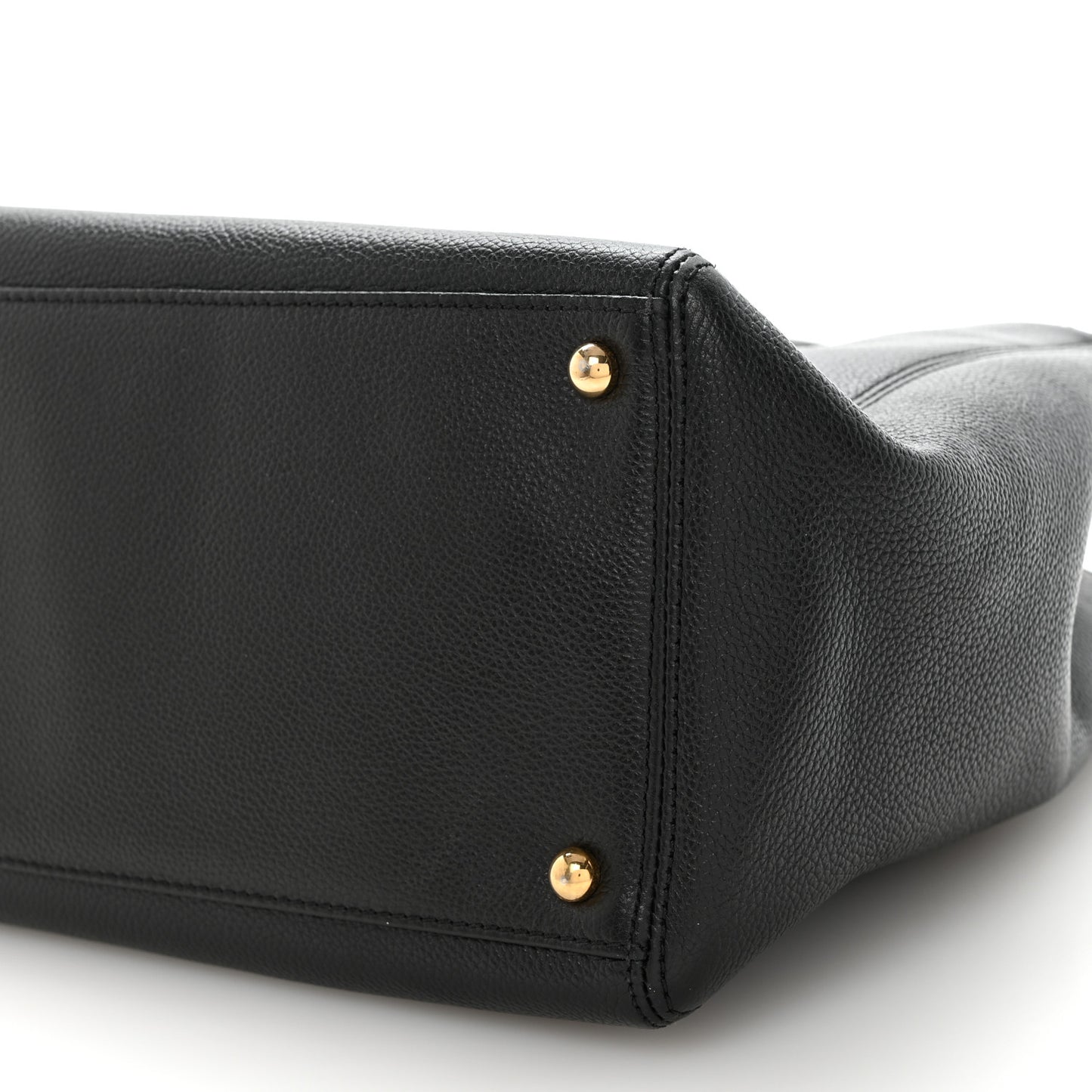 Calfskin Cerf Executive Shopper Tote Black