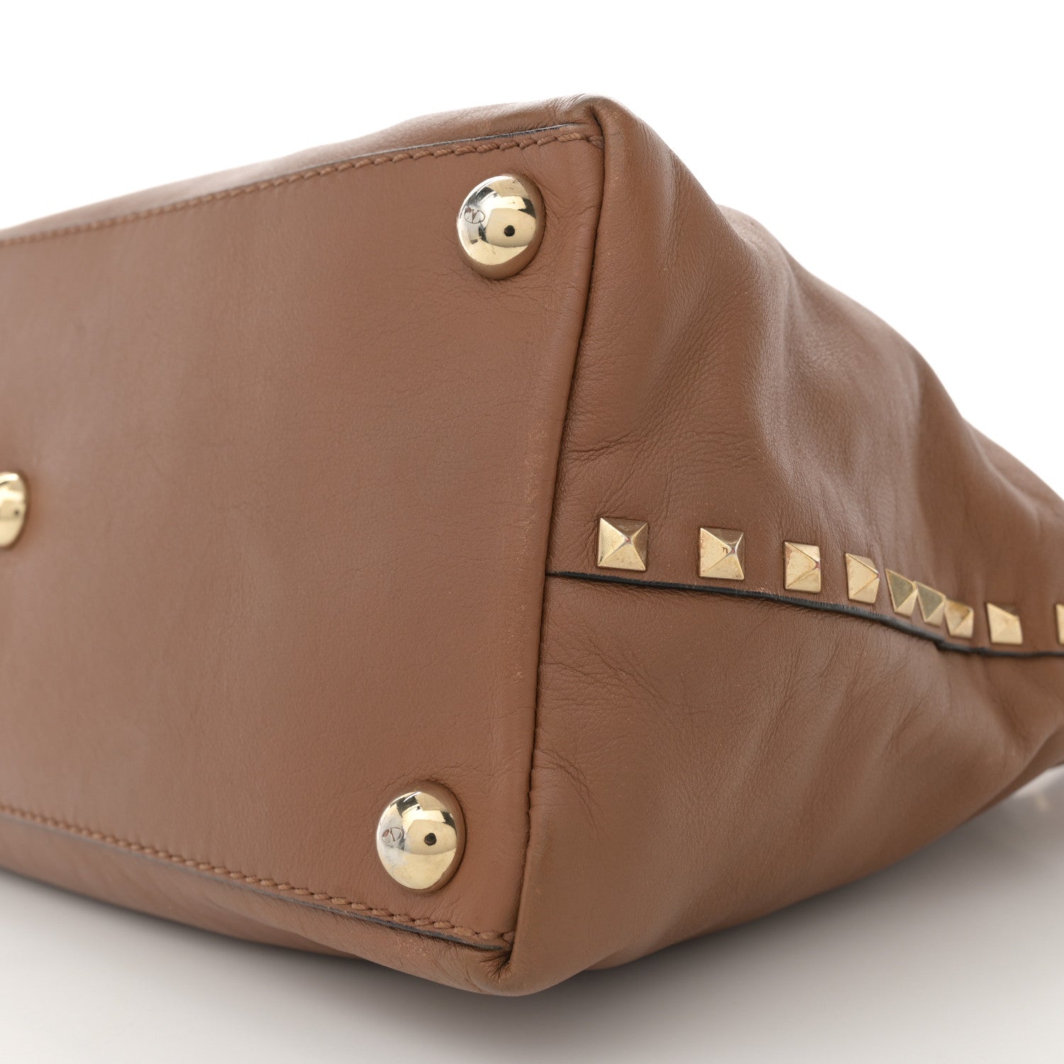 Valentino Garavani Vitello Rockstud Dome Satchel Deep Cuir 10 of 13