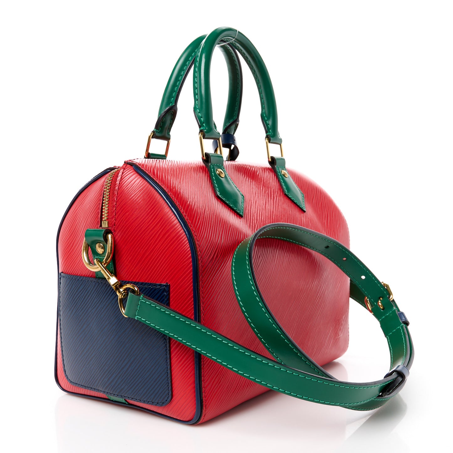 Epi Speedy Bandouliere 25 Coquelicot Vert Indigo