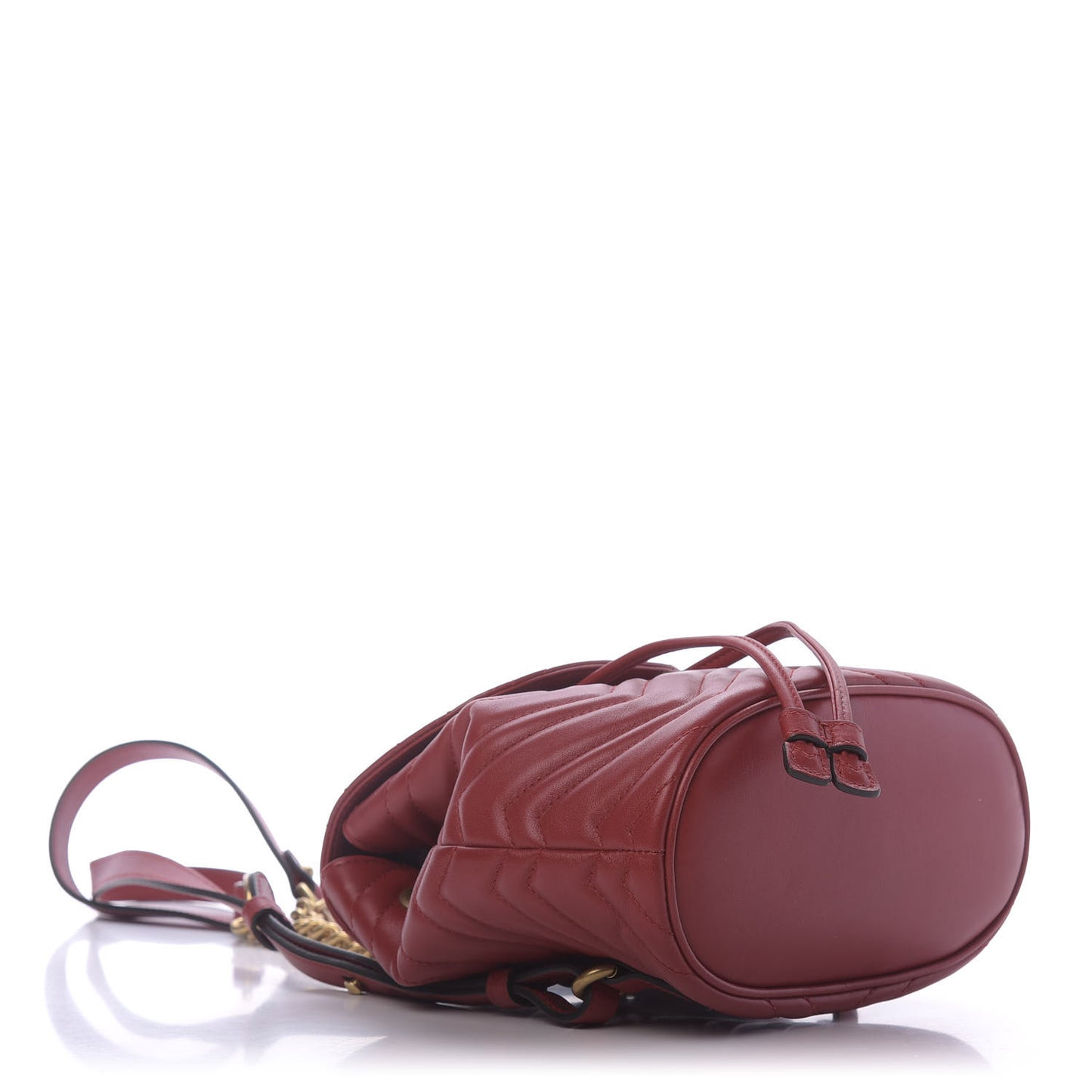 Calfskin Matelasse GG Marmont Flap Backpack Hibiscus Red