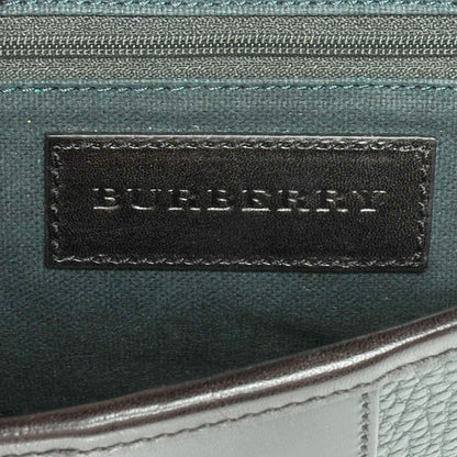 Burberry Leather Suede Brickfield Shoulder Bag Green 6 of 11