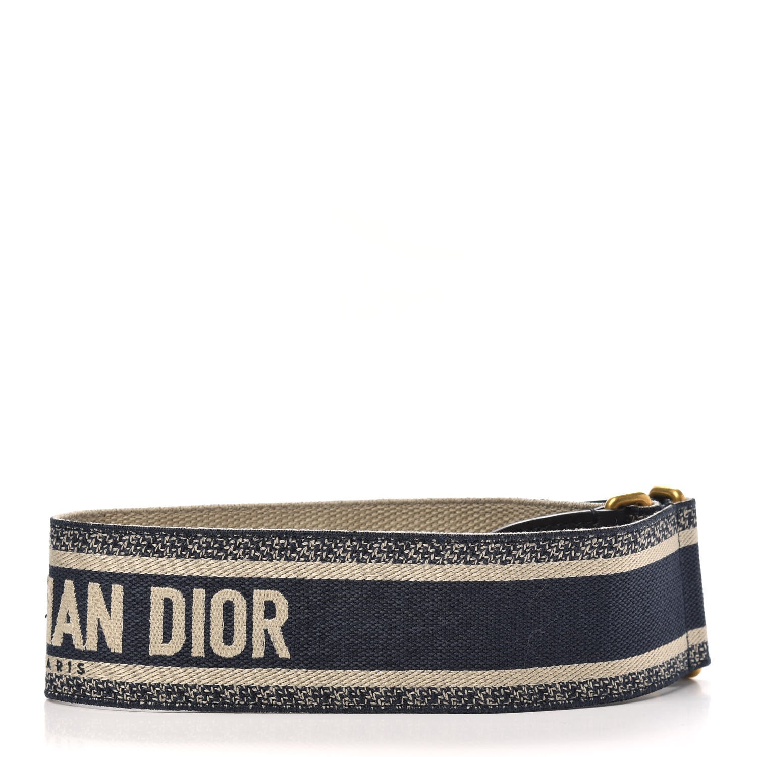 Christian Dior Canvas Embroidered Large Book Belt 85 34 Bleu 3 of 5