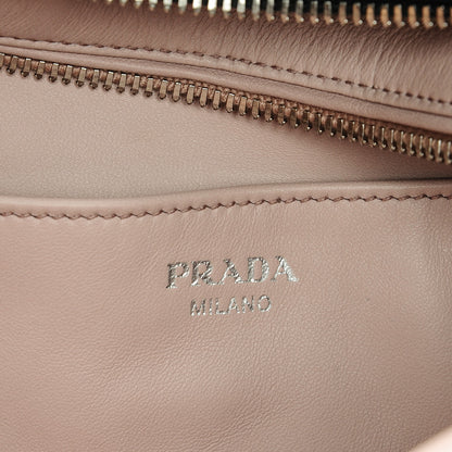 Prada Soft Calf Medium Inside Tote Black Mughetto 6 of 8