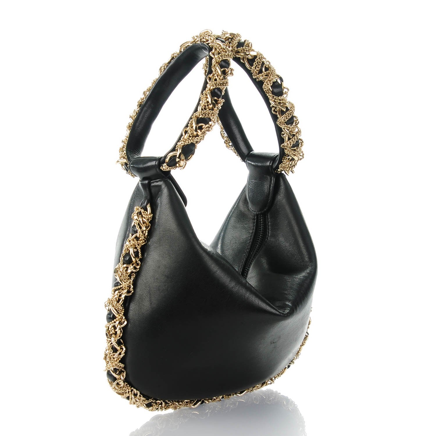 Chanel Lambskin Fortune Cookie Clutch Black 3 of 7