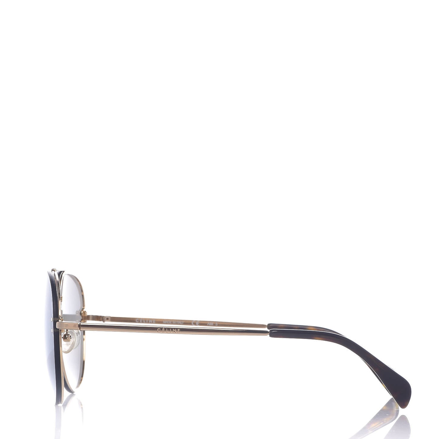 Acetate Mirror Aviator Sunglasses CL41391/S Gold Grey