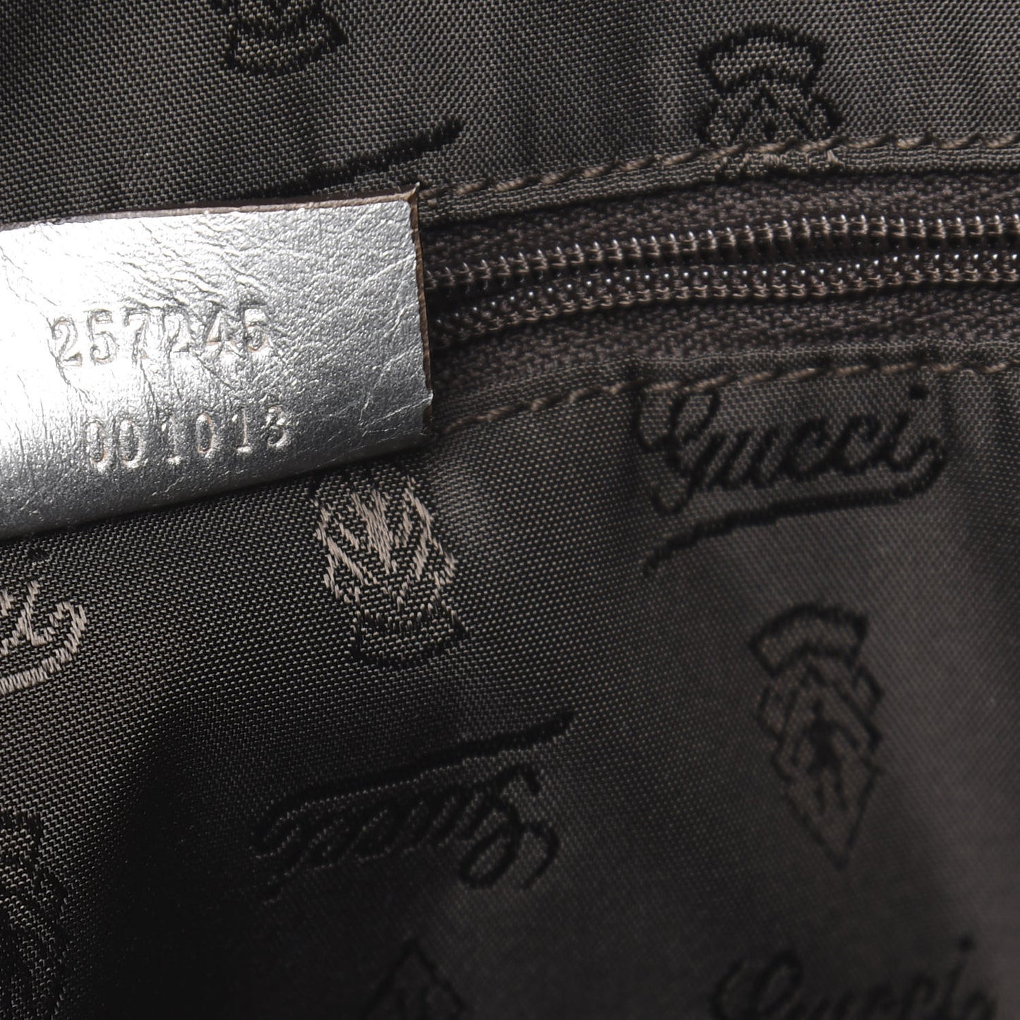 Guccissima Large Tote Silver