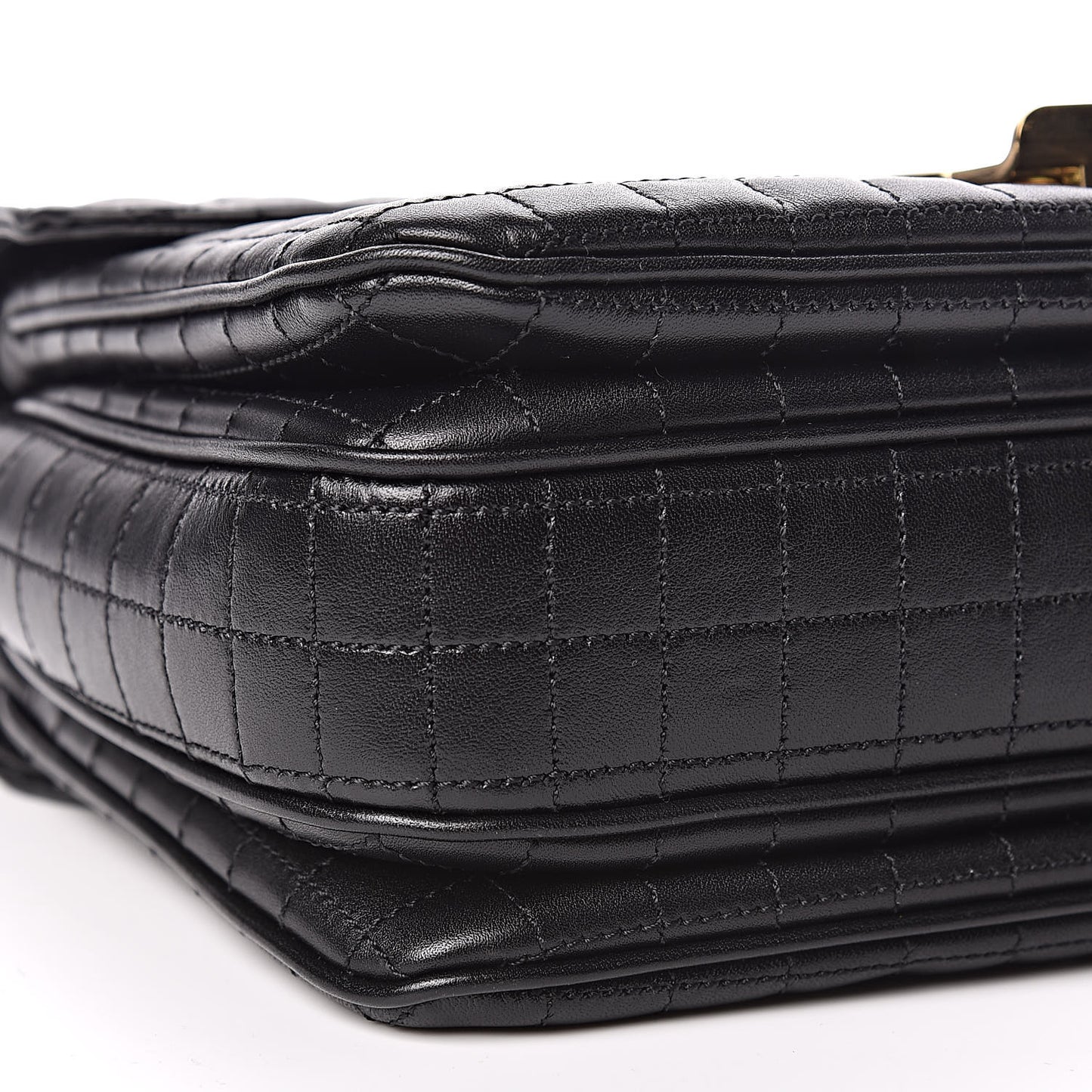 Calfskin Quilted Medium C Bag Black